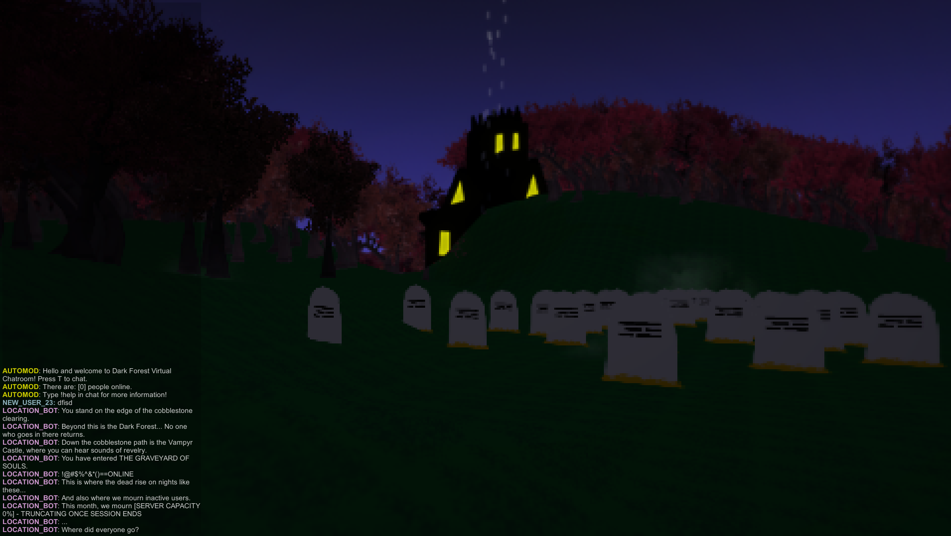 DARK FOREST VIRTUAL CHATROOM