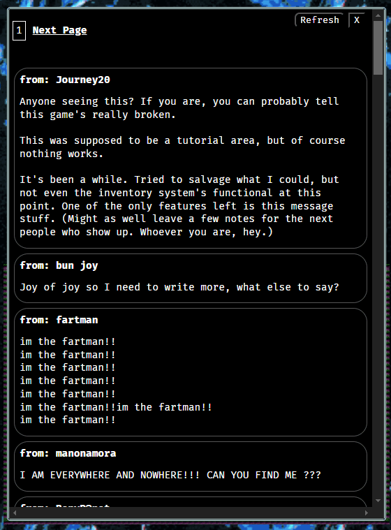Messages From the Universe Graveyard