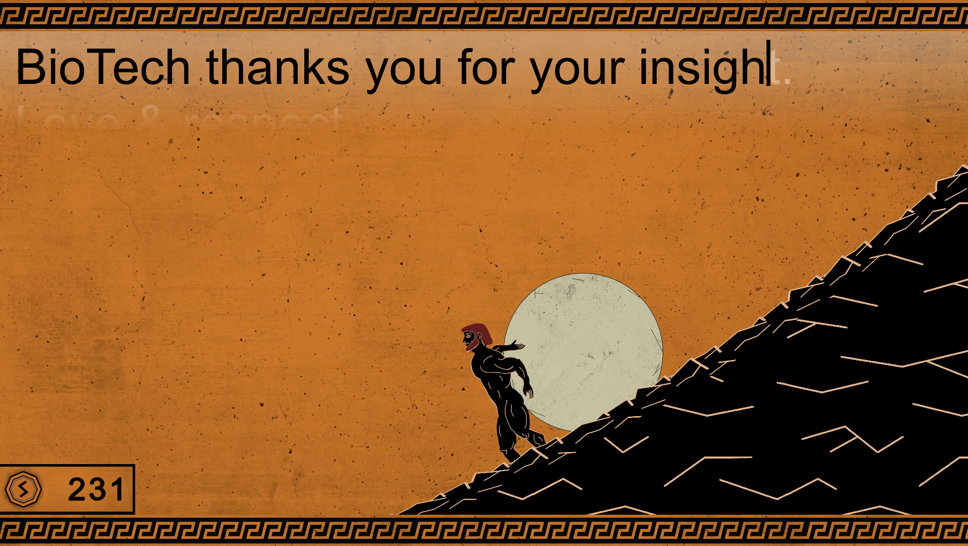 Mondays: a Sisyphean Typing Game