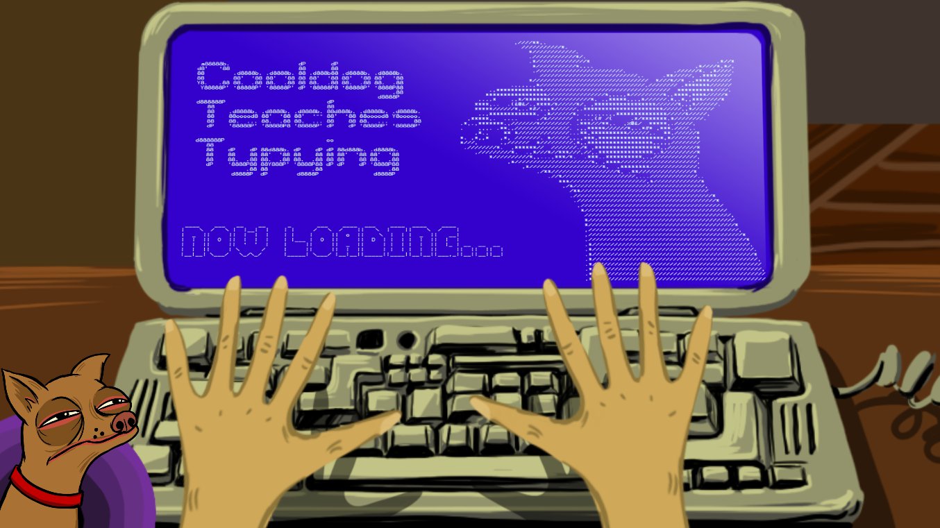 Cooldog teaches typeing